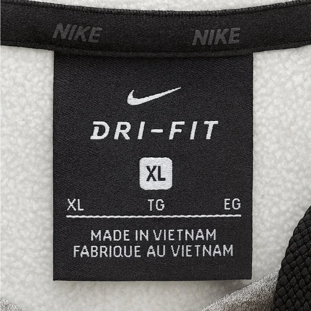 Nike Dri-FIT Hoodie XL | Gray White Swoosh | Soft Fleece Pullover - Picture 3 of 6